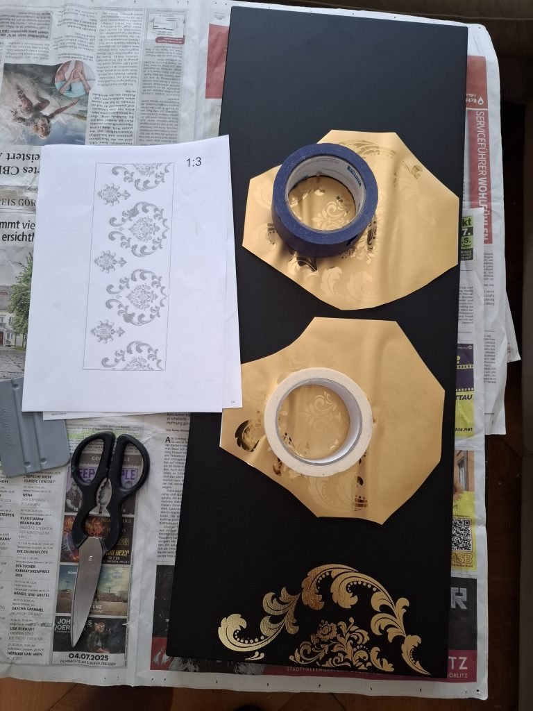 Kacha złoty transfer Wycinanie ornamentów do Komody IKEA Hemnes