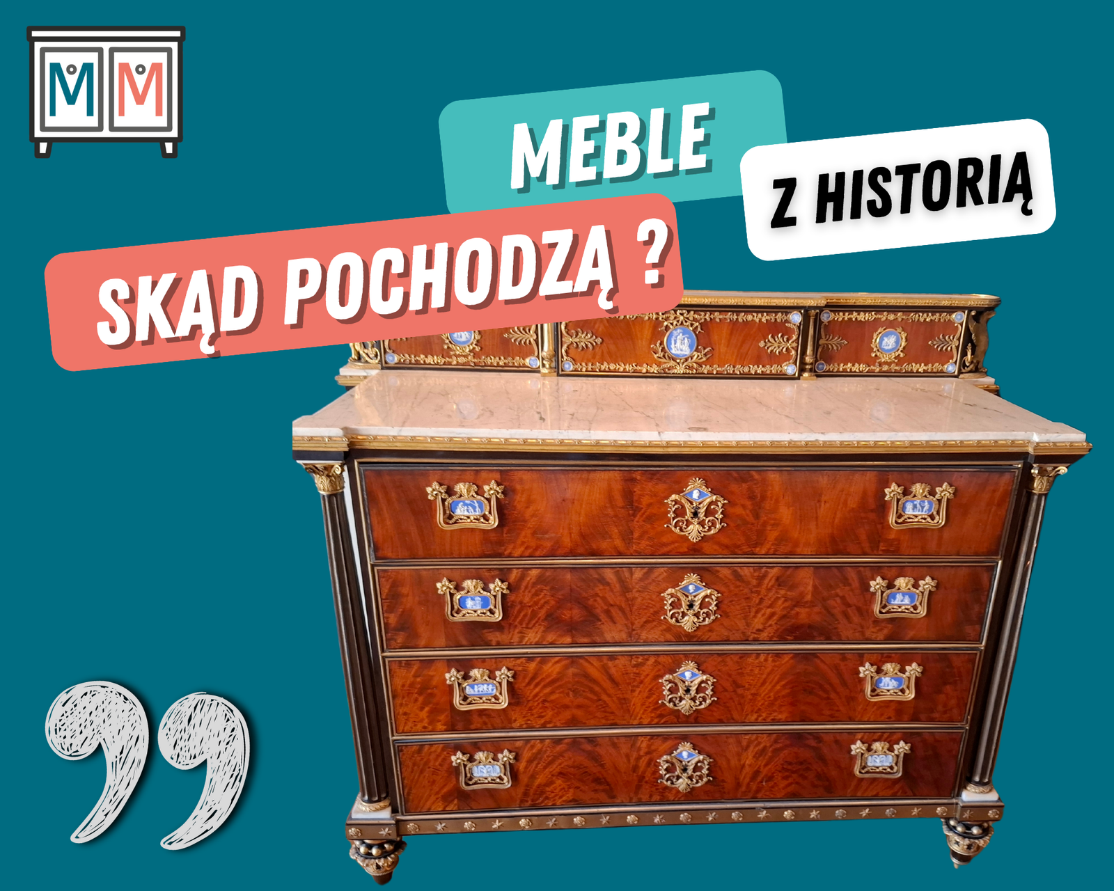 Zabytkowa drewniana komoda w stylu klasycznym – meble z historią.